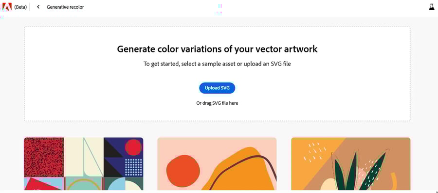 Generative recolorの使用画面