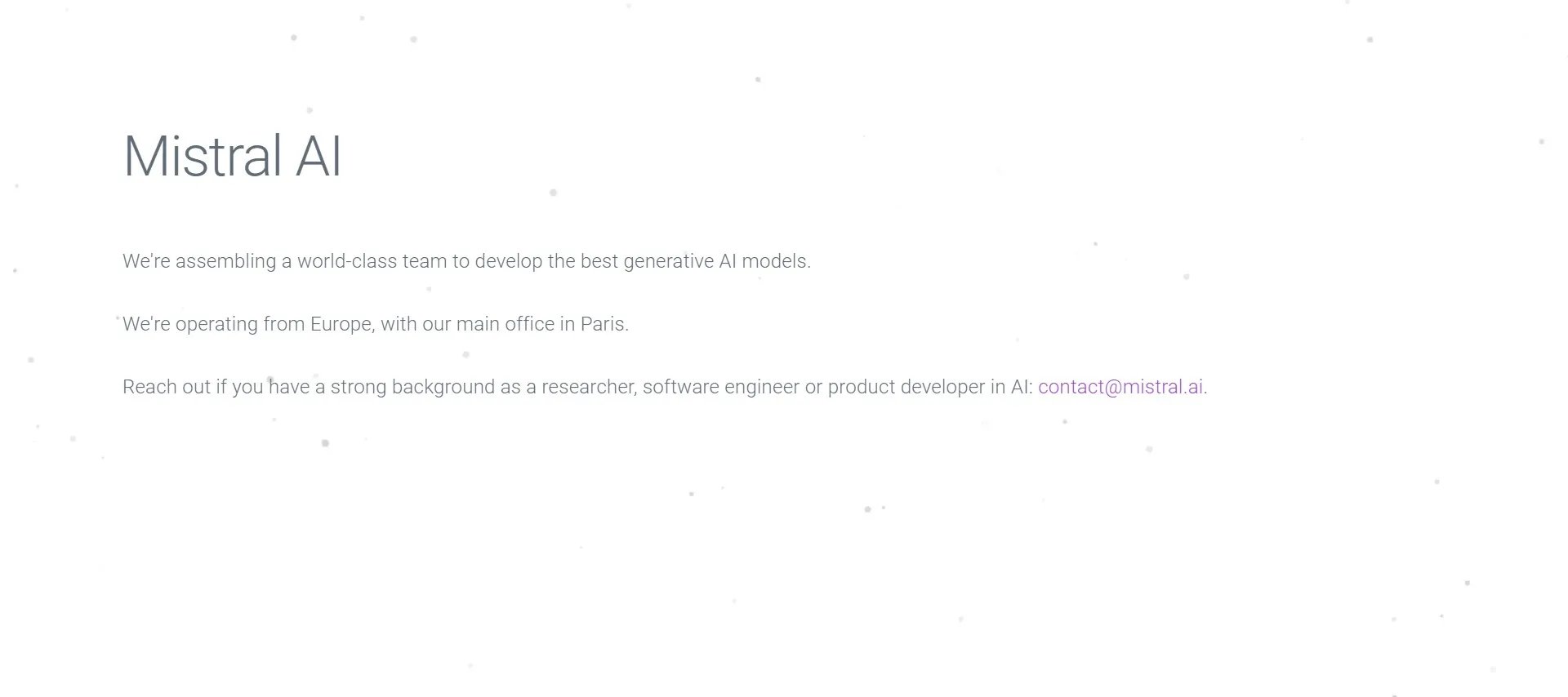 Mistral AIの公式サイト