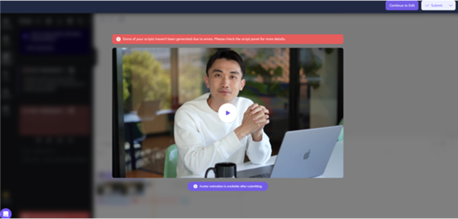 heygenの動画再生の画像