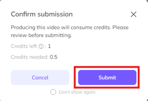 heygenの動画エクスポートを進行する画面の画像