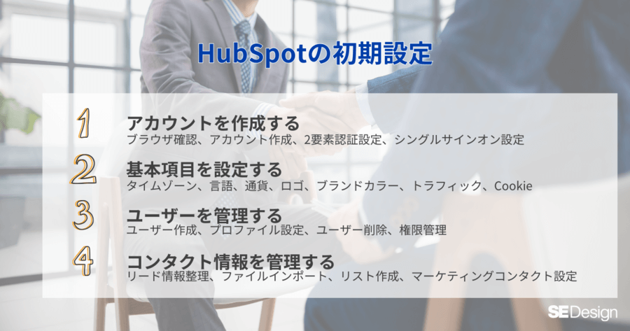 HubSpotの初期設定方法