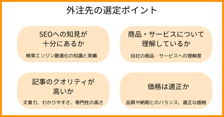 外注先の選定ポイント