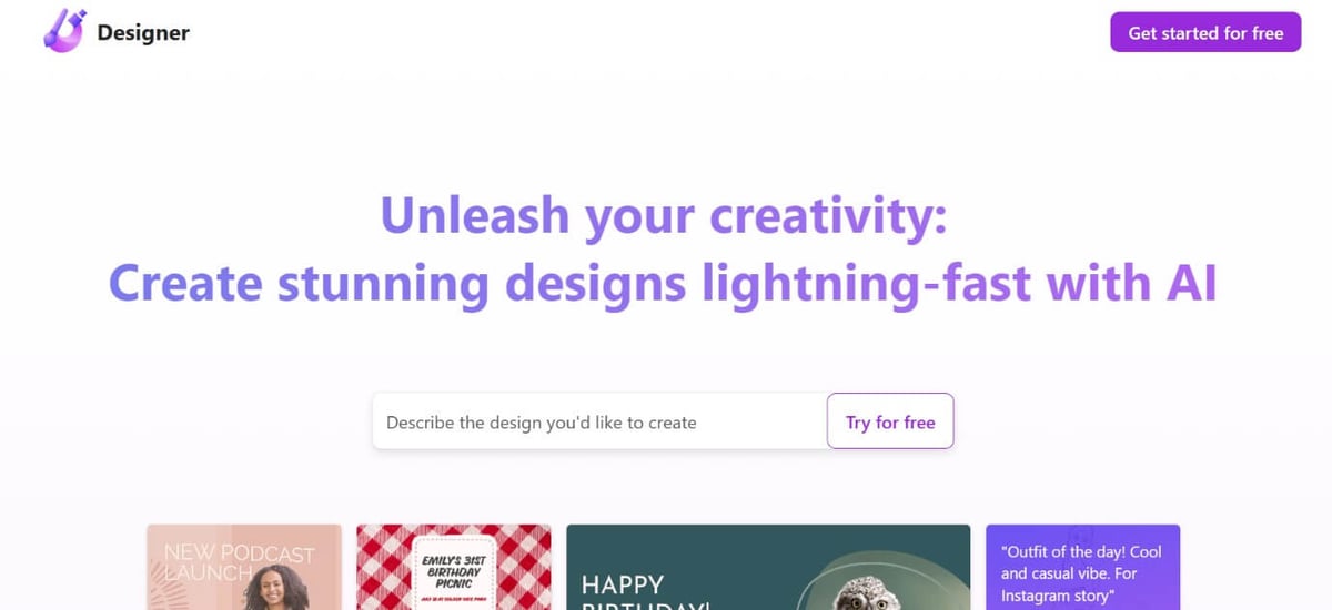 microsoft designerの公式サイト