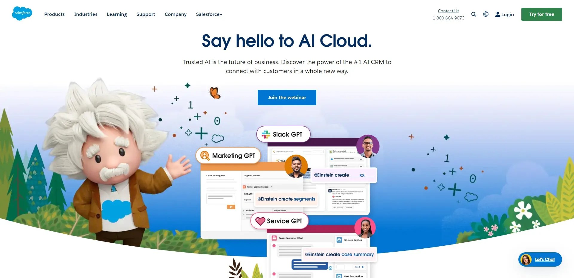salesforceのAI Cloudのサイト